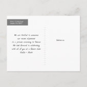 ドードルたった今結婚しました結婚の写真 案内ポストカード (裏面)