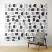 ドードルどんぐん秋のパターン タペストリー (インサイチュ(横))