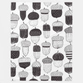 ドードルどんぐん秋のパターン フリースブランケット (正面)