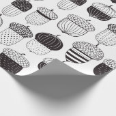 ドードルどんぐん秋のパターン ラッピングペーパー (角)