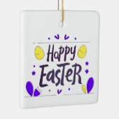 ドードルに囲まよくはしゃぐれたハッピーイースター セラミックオーナメント (右)