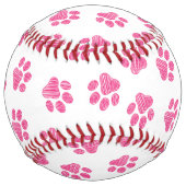 ドードルの前足、犬の前足、ピンクの前足 ソフトボール (裏面)