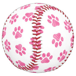 ドードルの前足、犬の前足、ピンクの前足 ソフトボール