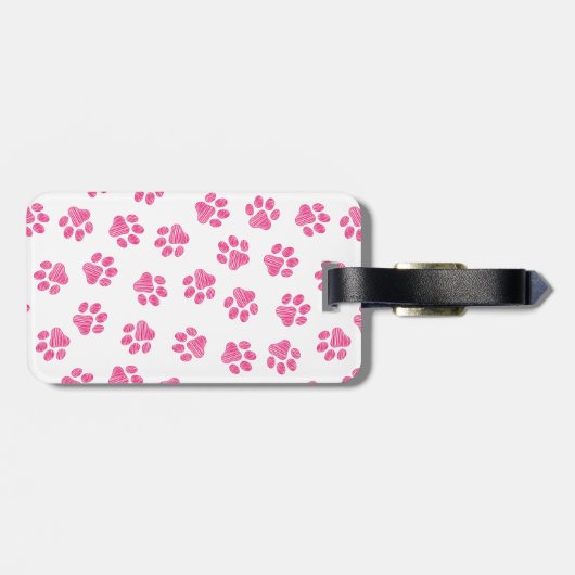 ドードルの前足、犬の前足、ピンクの前足 ラゲッジタグ (裏面横)