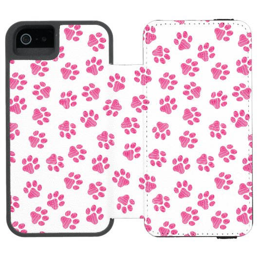 ドードルの前足、犬の前足、ピンクの前足 INCIPIO iPhoneウォレットケース (フォリオ Open)