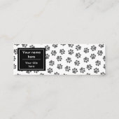 ドードルの前足、犬の前足、猫の前足、黒い前足 スキニー名刺 (裏面)