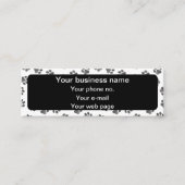 ドードルの前足、犬の前足、猫の前足、黒い前足 スキニー名刺 (正面)