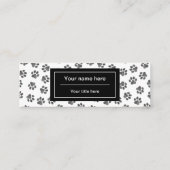 ドードルの前足、犬の前足、猫の前足、黒い前足 スキニー名刺 (裏面)