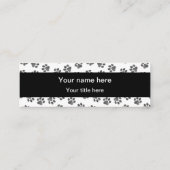 ドードルの前足、犬の前足、猫の前足、黒い前足 スキニー名刺 (裏面)