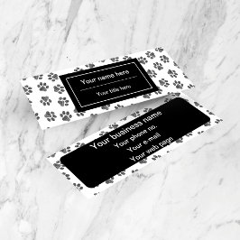 ドードルの前足、犬の前足、猫の前足、黒い前足 スキニー名刺