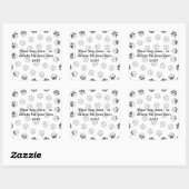 ドードルの前足、犬の前足、猫の前足、黒い前足 スクエアシール (シート)