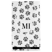 ドードルの前足、犬の前足、猫の前足、黒い前足 スモールペーパーバッグ (裏面)