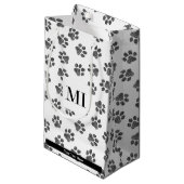 ドードルの前足、犬の前足、猫の前足、黒い前足 スモールペーパーバッグ (正面アングル)