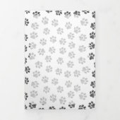 ドードルの前足、犬の前足、猫の前足、黒い前足 三つ折りカード (カバー)