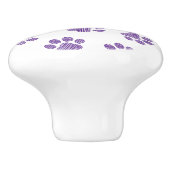 ドードルの前足、犬の前足、紫の前足 セラミックノブ (側面)