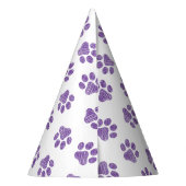 ドードルの前足、犬の前足、紫の前足 パーティーハット (裏面)