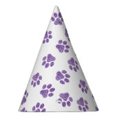 ドードルの前足、犬の前足、紫の前足 パーティーハット (右)