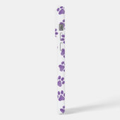 ドードルの前足、犬の前足、紫の前足 iPhoneケース (左側面)