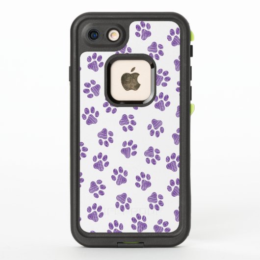 ドードルの前足、犬の前足、紫の前足 LifeProof iPhoneケース (裏面)