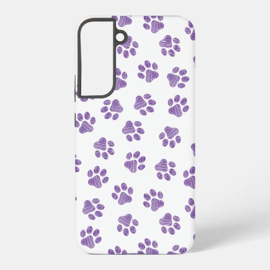 ドードルの前足、犬の前足、紫の前足 SAMSUNG GALAXYケース (裏面)