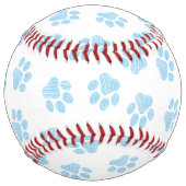 ドードルの前足、犬の前足、赤ちゃんブルーの前足 ソフトボール (正面)