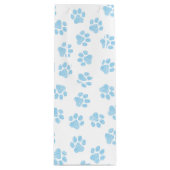 ドードルの前足、犬の前足、赤ちゃんブルーの前足 ワインギフトバッグ (正面)