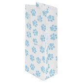 ドードルの前足、犬の前足、赤ちゃんブルーの前足 ワインギフトバッグ (正面アングル)