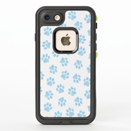 ドードルの前足、犬の前足、赤ちゃんブルーの前足 LifeProof iPhoneケース (裏面)