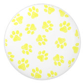 ドードルの前足、犬の前足、黄色の前足 セラミックノブ (正面)