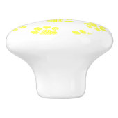 ドードルの前足、犬の前足、黄色の前足 セラミックノブ (側面)