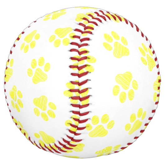 ドードルの前足、犬の前足、黄色の前足 ソフトボール (アングル)