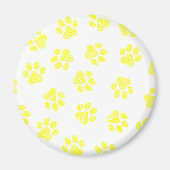 ドードルの前足、犬の前足、黄色の前足 マグネット (正面)