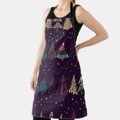 ドードルの木、星、ダークブルー。 エプロン (インサイチュ)