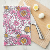 ドードルの花 キッチンタオル (四つ折り)