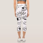 ドードルアイ、クリエイティブのシームレスなパターン。 カプリレギンス (裏面)