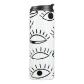 ドードルアイ、クリエイティブのシームレスなパターン。 タンブラー (回転左)