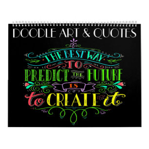 ドードルアートと引用文カレンダー カレンダー