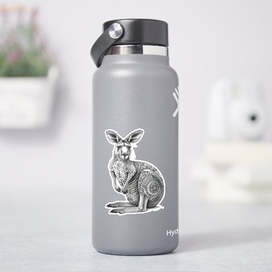 ドードルアートカンガルー シール (HydroFlask)