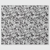 ドードルアートスタイル ラッピングペーパー (フラット)