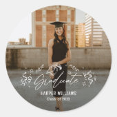 ドードルアートス卒業ステッカー封筒用シール ラウンドシール (正面)