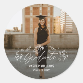 ドードルアートス卒業ステッカー封筒用シール ラウンドシール