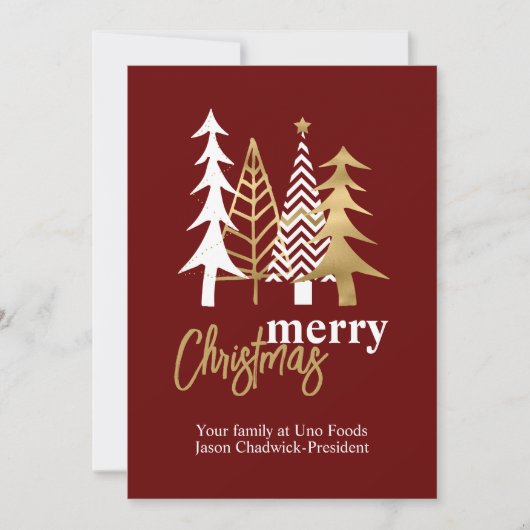 ドードルアートツリーズレッドカンパニークリスマス 招待状 (正面)