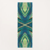 ドードルアートブルースとグリーン ヨガマット (正面)