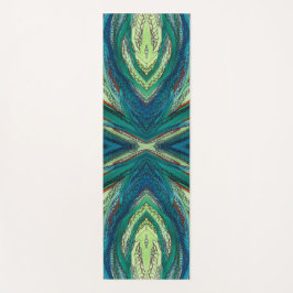 ドードルアートブルースとグリーン ヨガマット