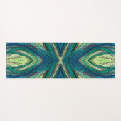 ドードルアートブルースとグリーン ヨガマット (正面(横))