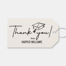 ドードルアート編集可能なカラーの卒業のお願い ギフトタグ