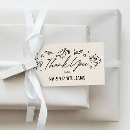 ドードルアート編集可能カラー卒業メッセージカード ギフトタグ