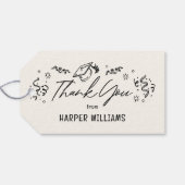 ドードルアート編集可能カラー卒業メッセージカード ギフトタグ (裏面横)