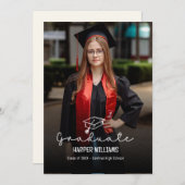 ドードルアート編集可能カラー卒業招待状 招待状 (正面/裏面)