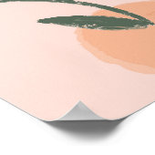 ドードルアート:オレンジ色のさくらんぼヴィンテージパターン ポスター (角)